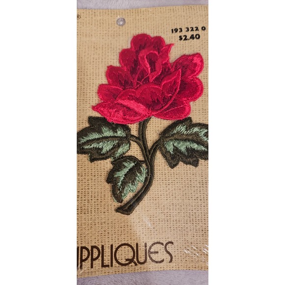 Vintage Wrights Sew On Rose Appliques Never Opened Lot of 6 - Picture 4 of 6